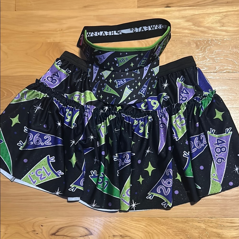 Vibrant Black and Purple Women's Mini Skirt